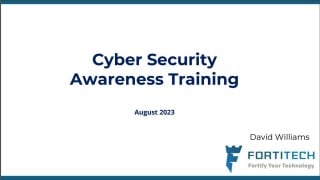 Cyber Security Awareness Training