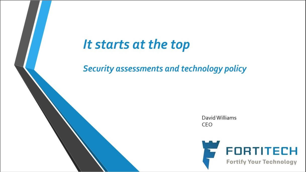 David Speaks: Security Assessments & Technology Policy